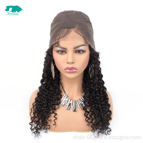 Unprocessed kinky curly human hair 360 lace wigs